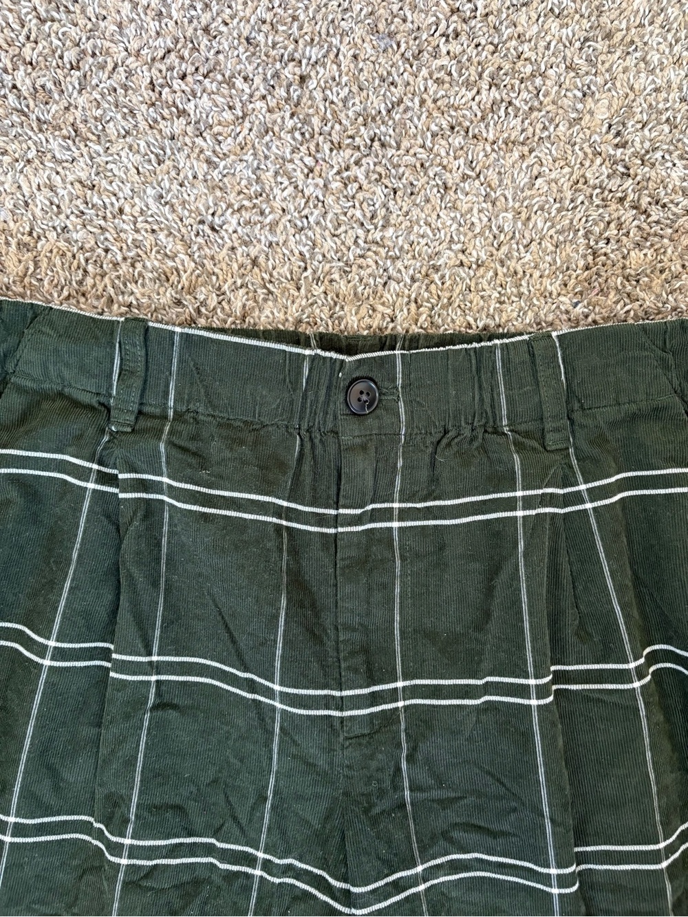 Madewell Corduroy Pull-On Mid-Rise Jogger Pants in Windowpane L - Picture 6 of 11